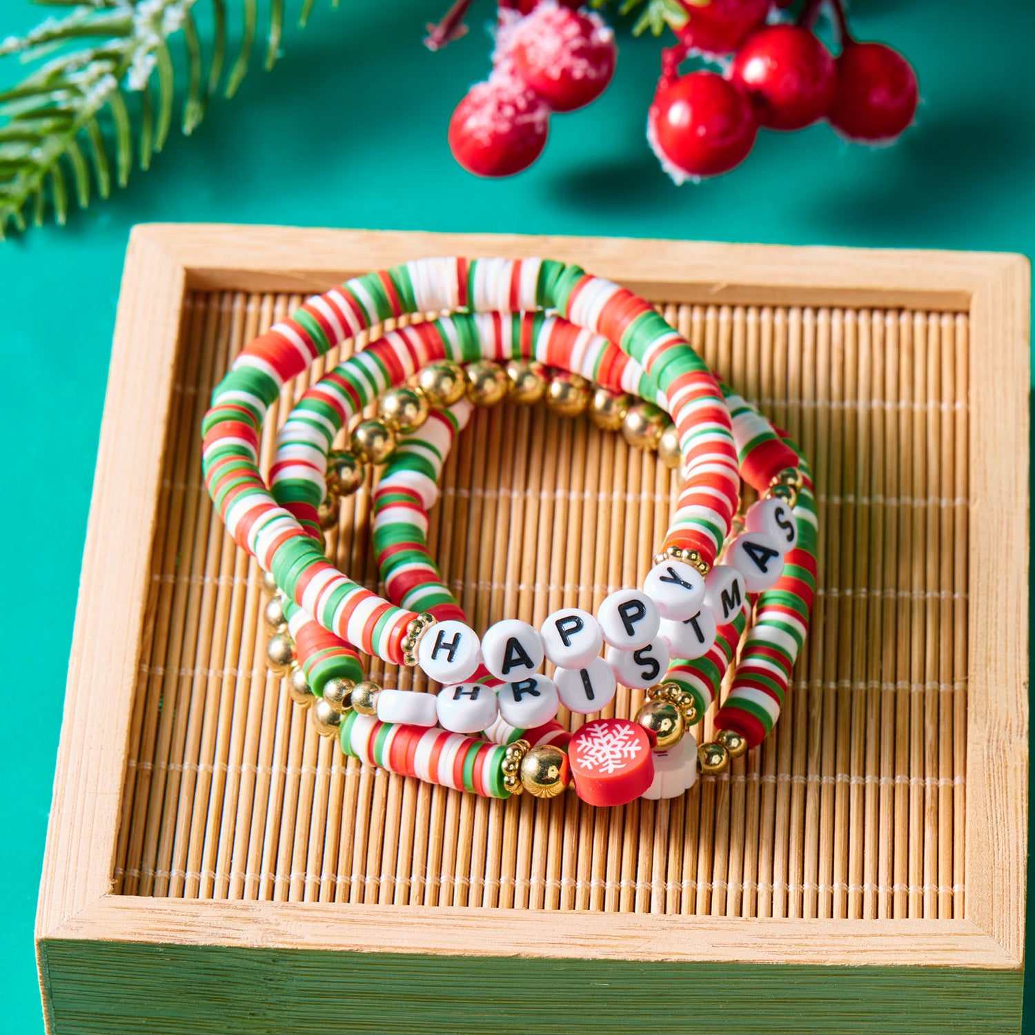 Wholesale Christmas  combination bracelet   soft clay bracelet suit